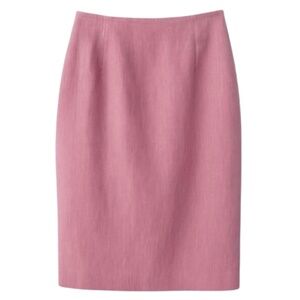 Valentino Vintage Pink Linen Pencil Skirt
